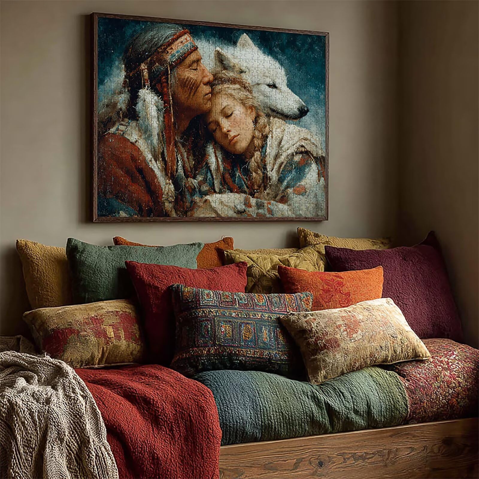 Loup Puzzle 3000 pièces Adultes, Puzzle Bois 122x81cm, Adultes Jeu éducatif Défi énigme avec Une Boîte d'emballage Exquise, Jeu Relaxant Détente Collection, Cadeau Fille, Decoration, (Homme) 1-1373