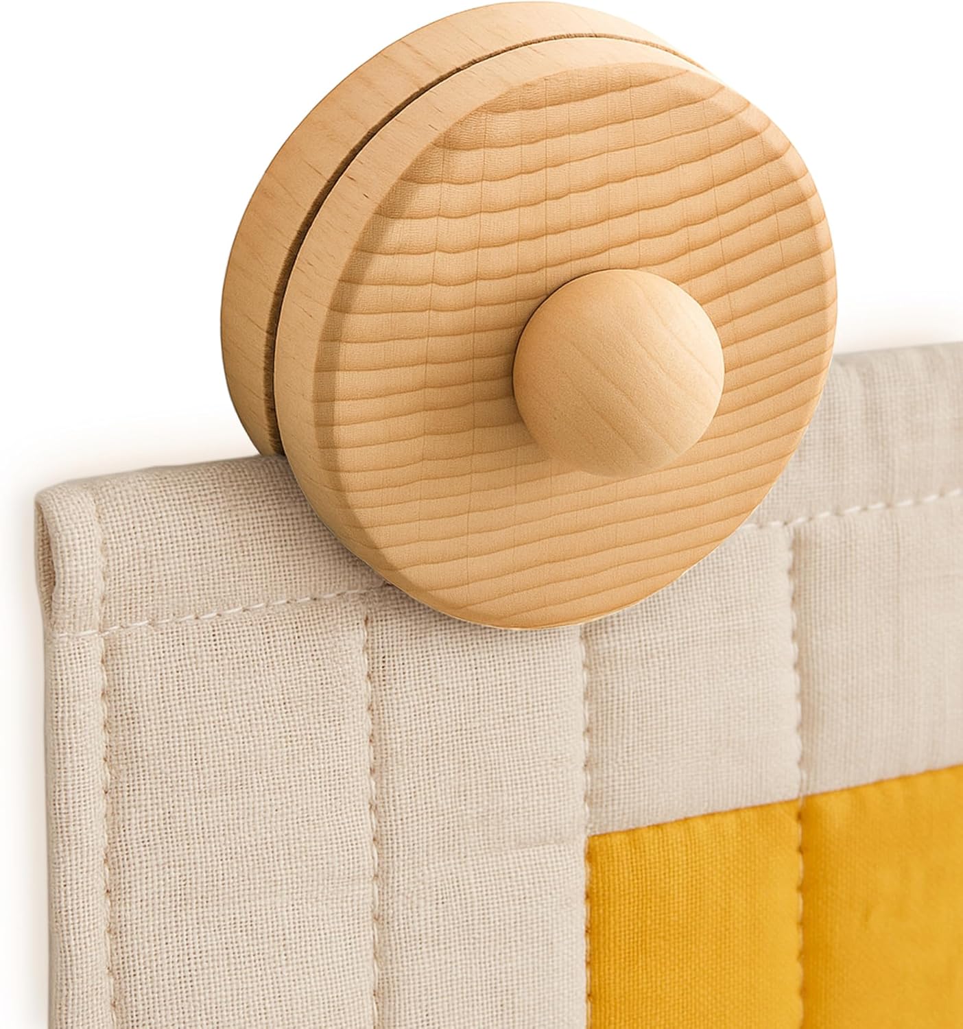 Tapestry Wall Hangers Clips 4 Pack - Quilt Hanger for Wall for Display, Quilt Rack - Rug Hangers for Walls, Round Clamps for Blankets and Other Textile (Natural)