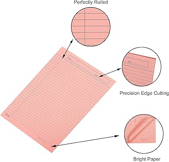 SNOW CRAFTS A4 90 GSM Both Side Ruled Sheets for Project