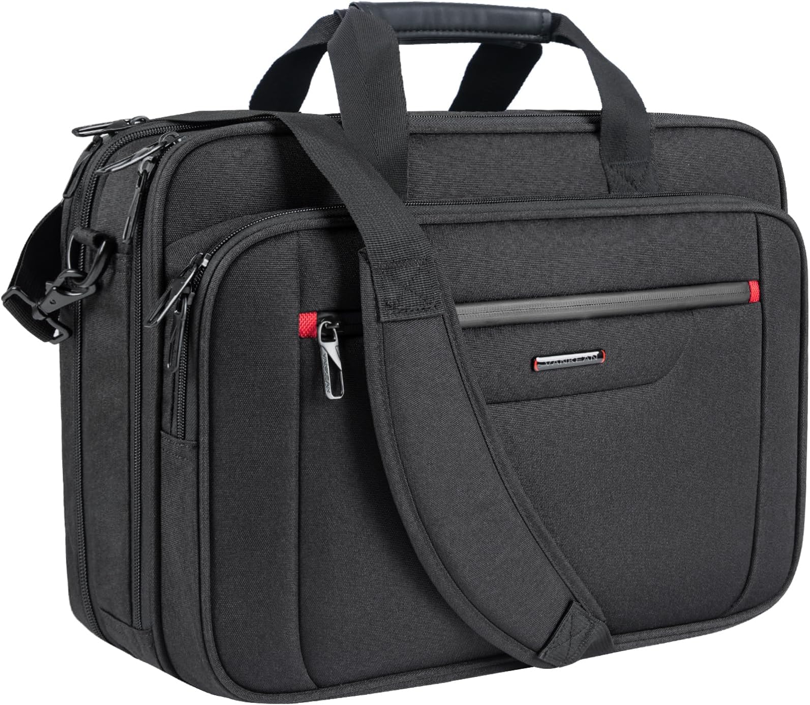 Laptop Briefcase Premium Laptop Case Fits 17.3 Inch Laptop Shoulder Bag Water-Repellent Messenger Bag for Men/Women Travel/Business/Black