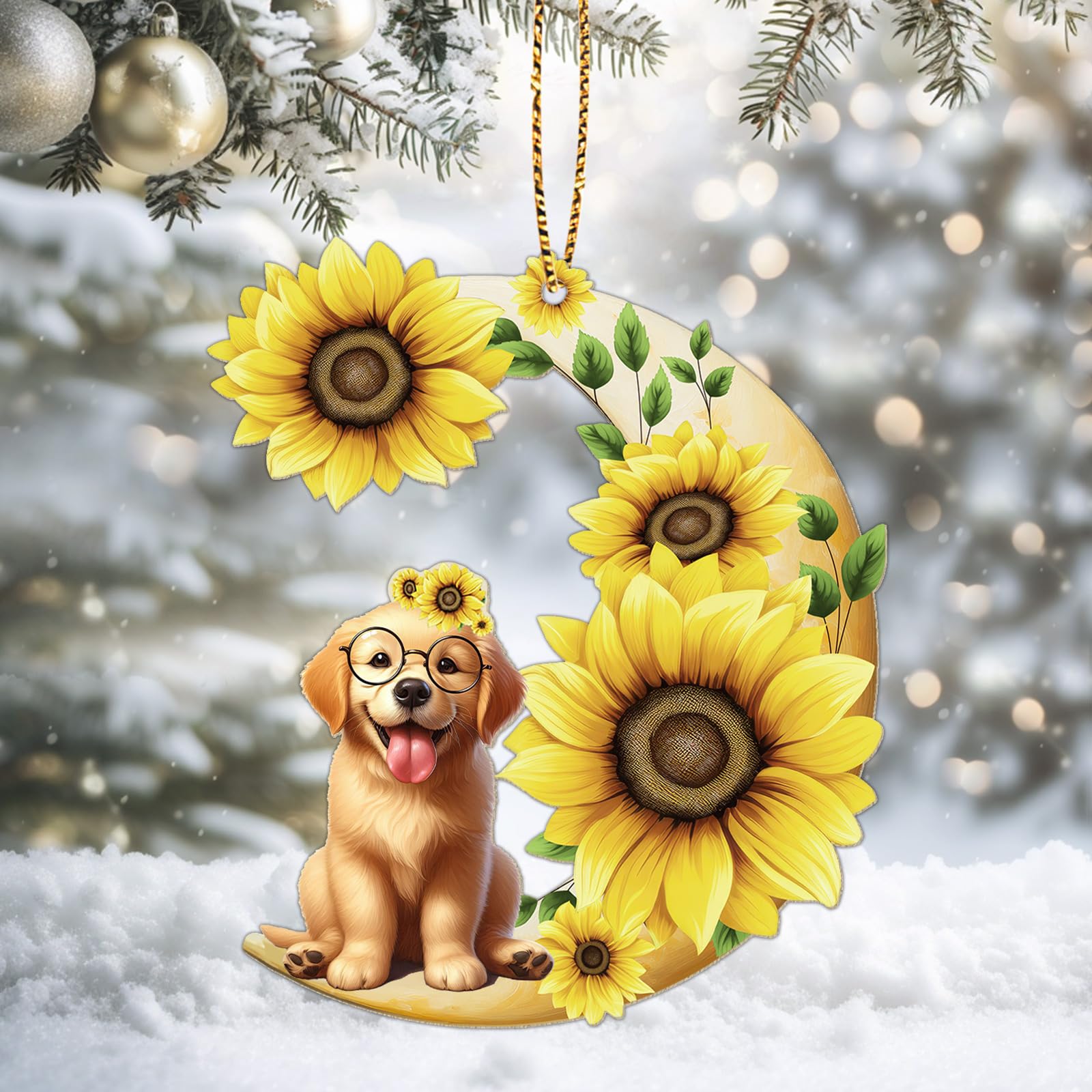 Snapklik.com : Wooden Animal Christmas Ornaments 2024, Charming Hanging
