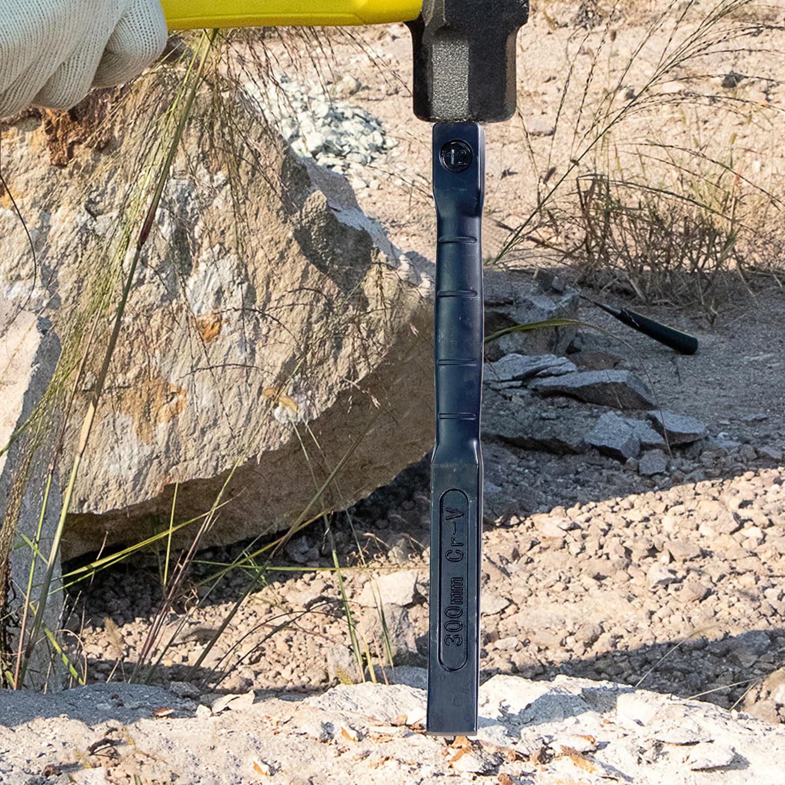 WEDO Scalpelli a freddo per Muratura, Legno, Piastrelle, Calcestruzzo,150mm,acciaio al vanadio cromo,Scalpello Piatto per Edilizia con Impugnatura di Protezione