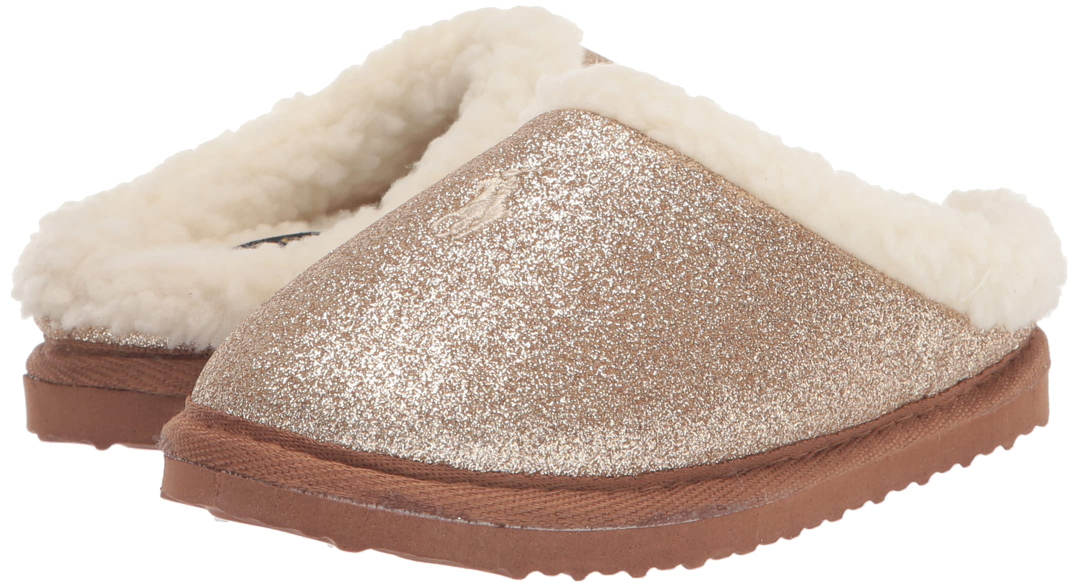POLO RALPH LAUREN Unisex-Child Charlotte Scuff Gld Glt/CRM Pp Sneaker