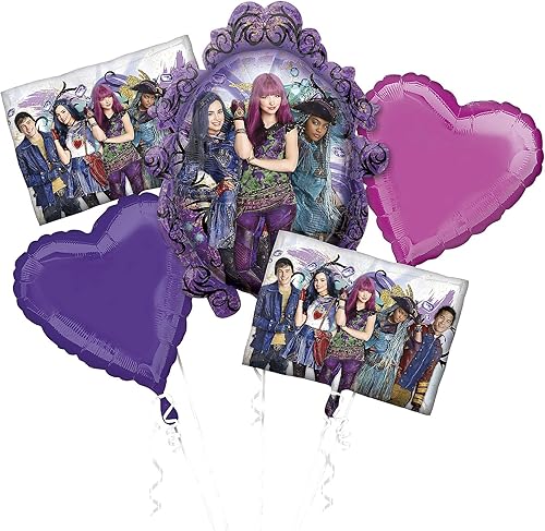 Anagram 35881 Descendants 2 - Ramo de globos de fiesta, grande, multicolor, paquete de 1