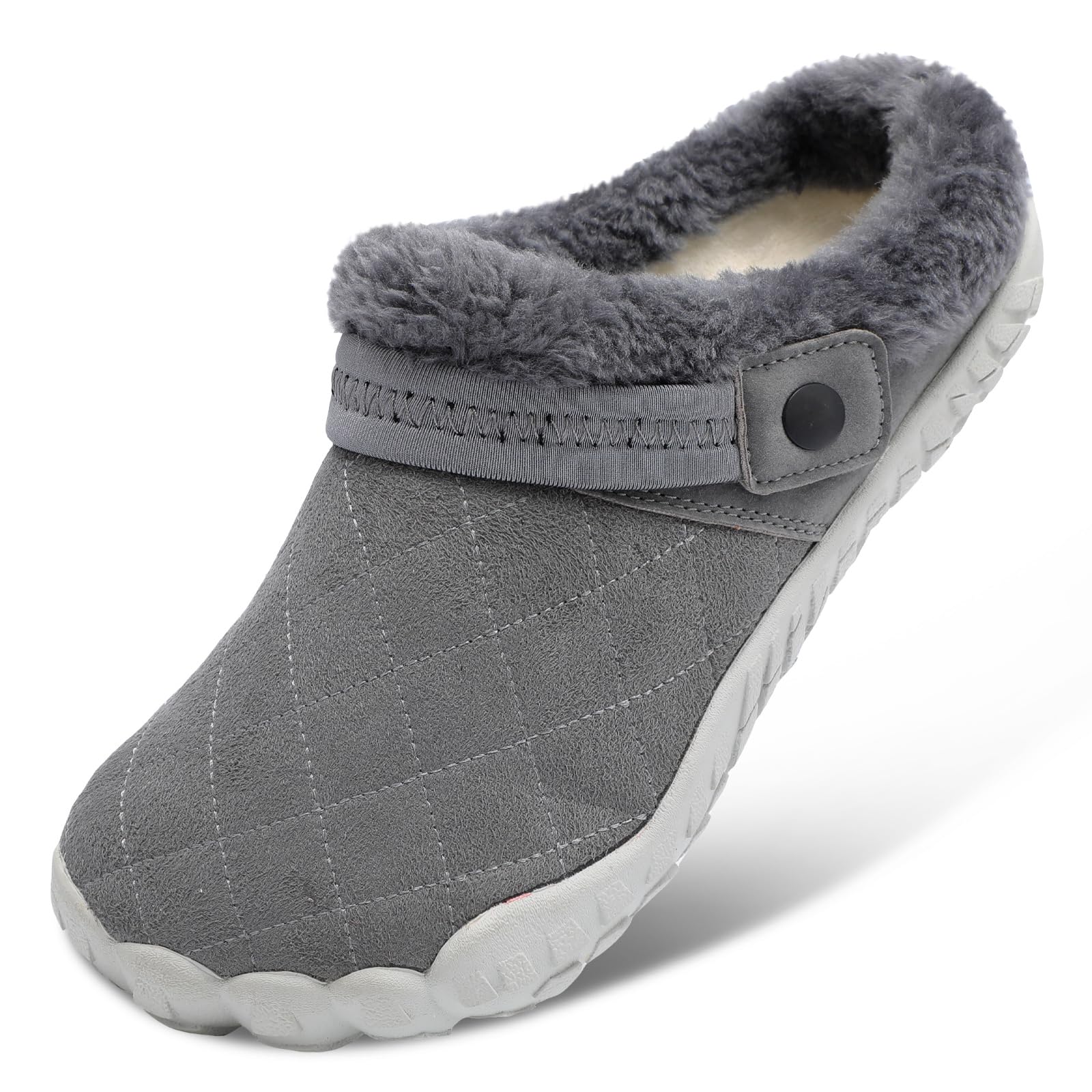 Besroad Womens Mens Furry Slides House Slippers Fuzzy Fluffy Bedroom Cozy Memory Foam Slippers Clogs