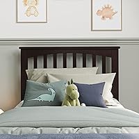 Vista 4 de Atlantic, muebles con cabecera tipo Mission, Madera, Espresso