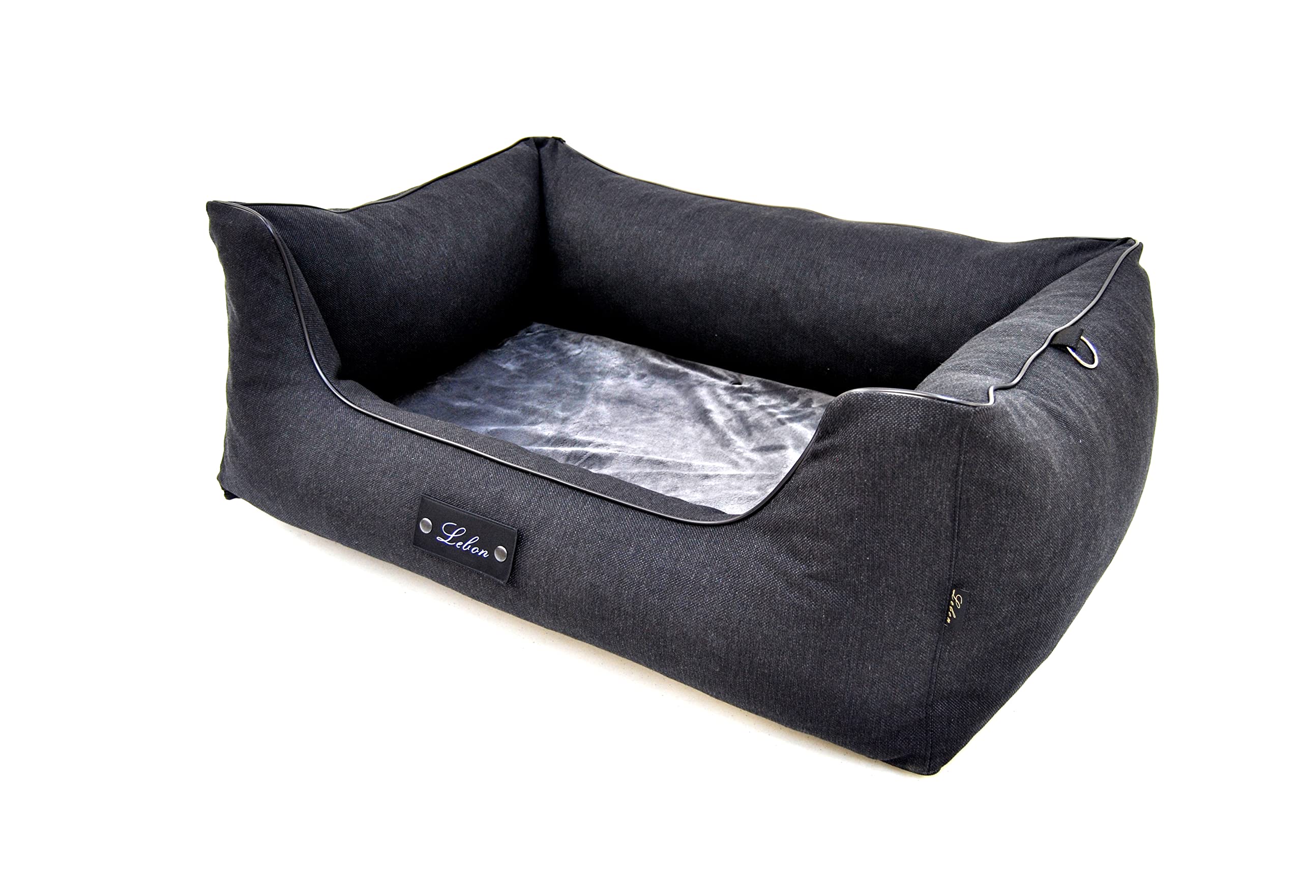 Lebon Hundebett Carl Plus 100x75x30 Cm - Orthopädisches Hundebett Mit Abnehmbarer Decke, Made In EU
