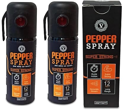 Viewers Pepper Spray (55 ml) for Women Men and Girl (Pack of 2 Black)