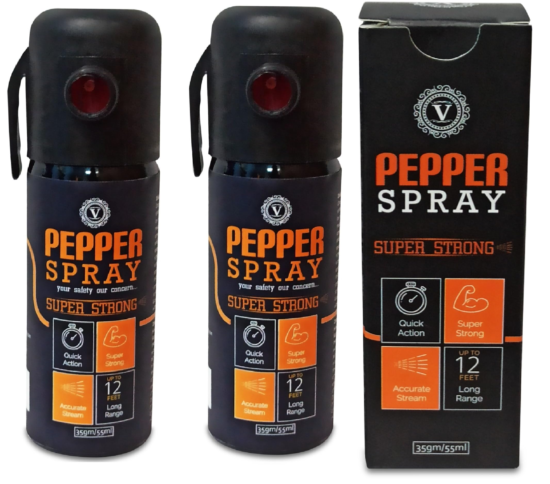 Viewers Pepper Spray (55 ml) for Women Men and Girl (Pack of 2 Black) (B09M87FYL8) Amazon Price History, Amazon Price Tracker