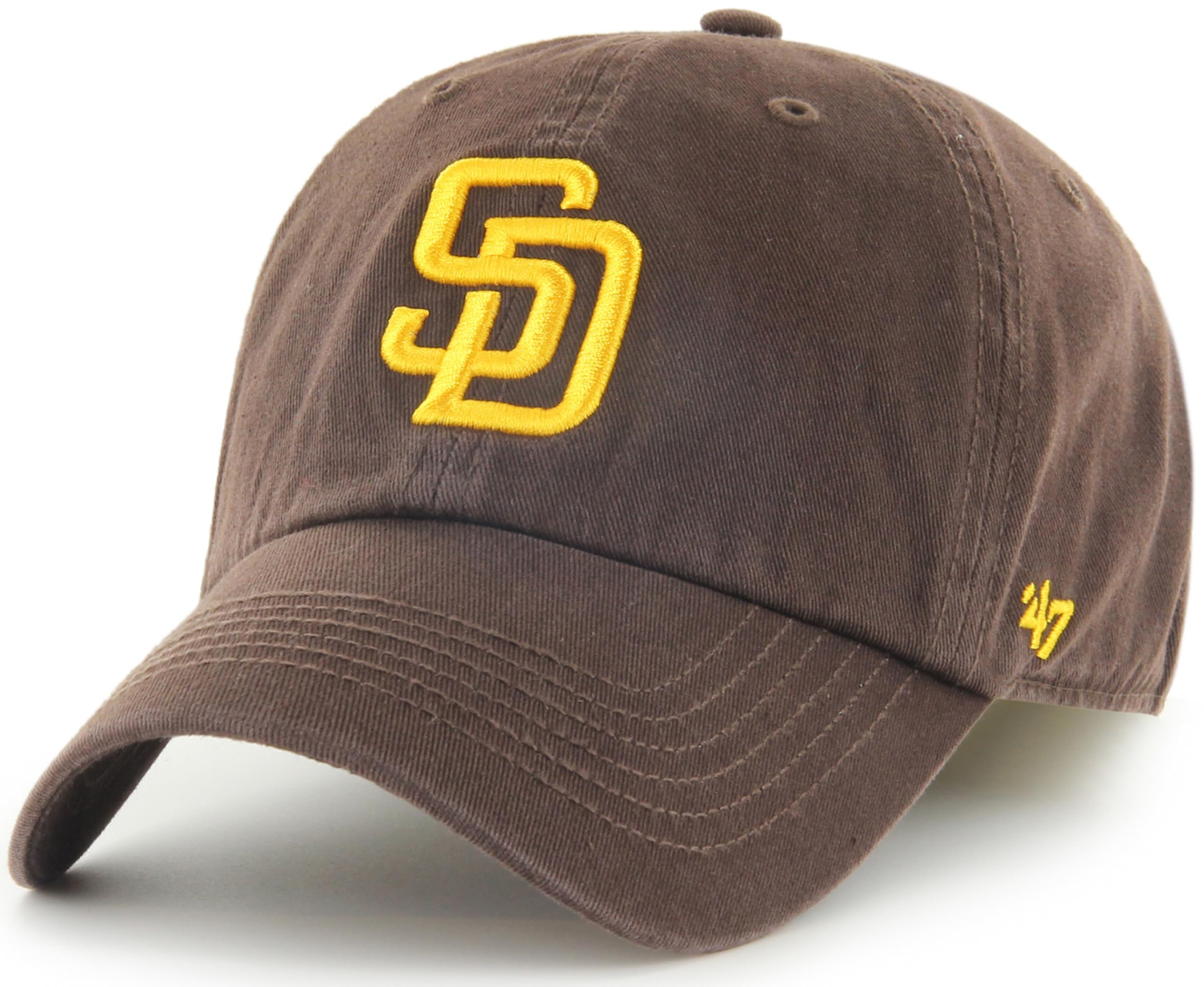 Unisex San Diego Padres - Brown 47 Mlb Team Color Primary Logo Franchise Fitted Baseball Hat Cap, Adult, M