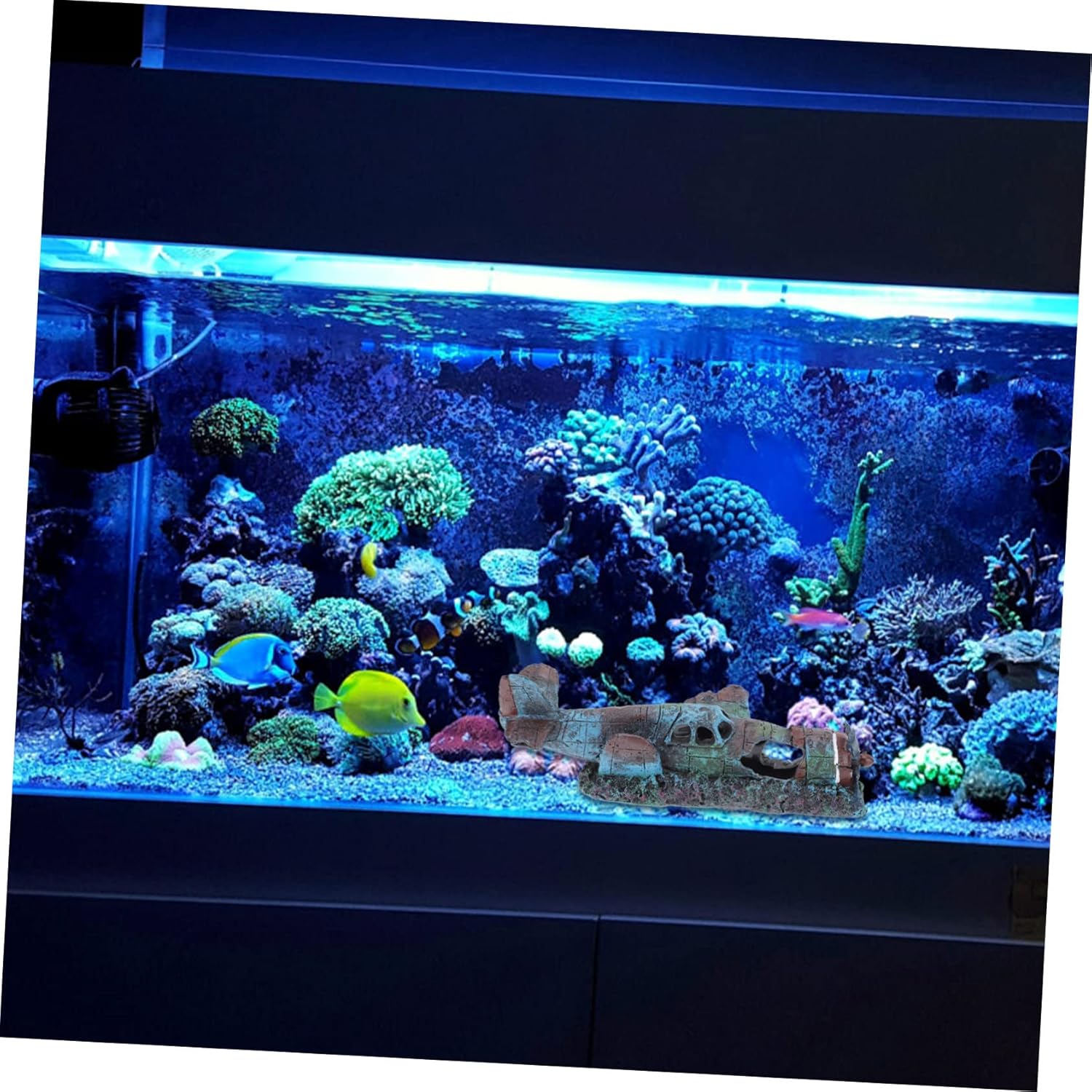 Angoily 3pcs Aquarium Fighter Shaped Ornament for Fish Tanks Resin Decoration for Aquatic Landscapes Compact Design for Freshwater Aquariums Safe for Fish