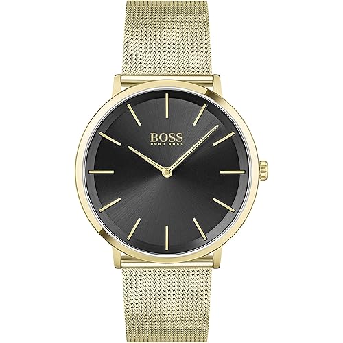 BOSS Men's SKYLINER Ultra Slim Quartz 40mm Watch | Water Resistant | Premium Minimalistic Timepiece for Business and Casual Wear