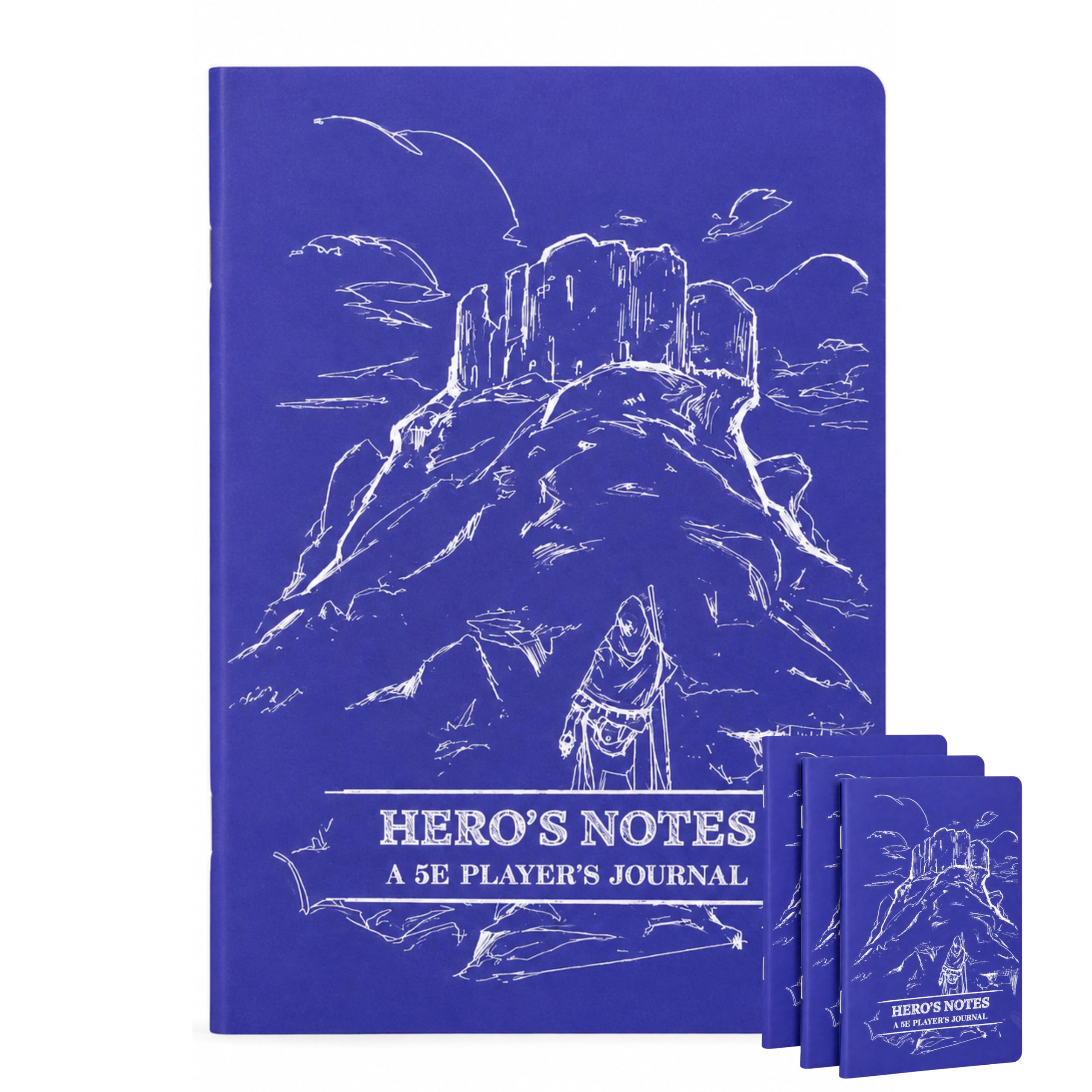 DUNGEON CRAFT DND Character Journal Notebook 3-Pack, Purple, for 5E RPG
