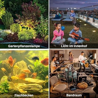AVEKI Solar Pond Light, Set of 3 Lights Waterproof Landscape Spotlight [Energy Class A]