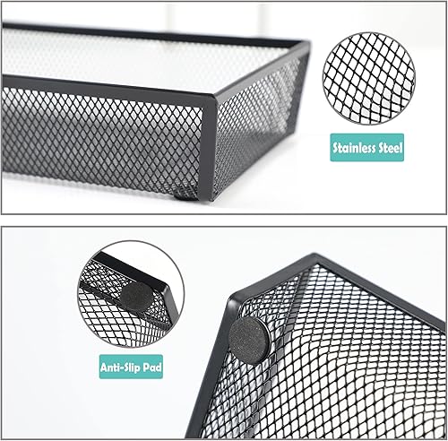 Miniatura 7 de BYCY Paquete de 3 organizadores de cajones de malla para cocina oficina herramientas para el hogar cuchara cuchillo tenedor caja organizadora de