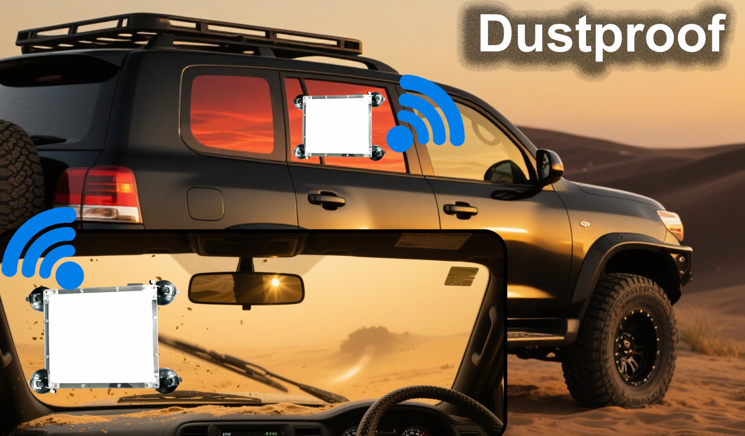 Coche Ventosa Soporte Compatible con Starlink Mini,Fuerte Succión Protector Montaje Caja para Coche Techos Solares o Salpicadero Windows RV, Camiones, Barcos Segura y a Prueba De Vibraciones
