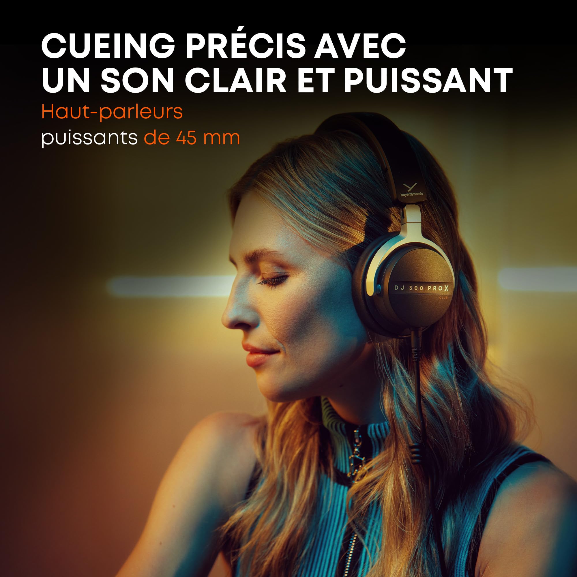 beyerdynamic DJ 300 Pro X Club Casque DJ Professionnel 2 en 1 avec Bonnets d'oreille Personnalisables et Conception fermée pour DJ Professionnels