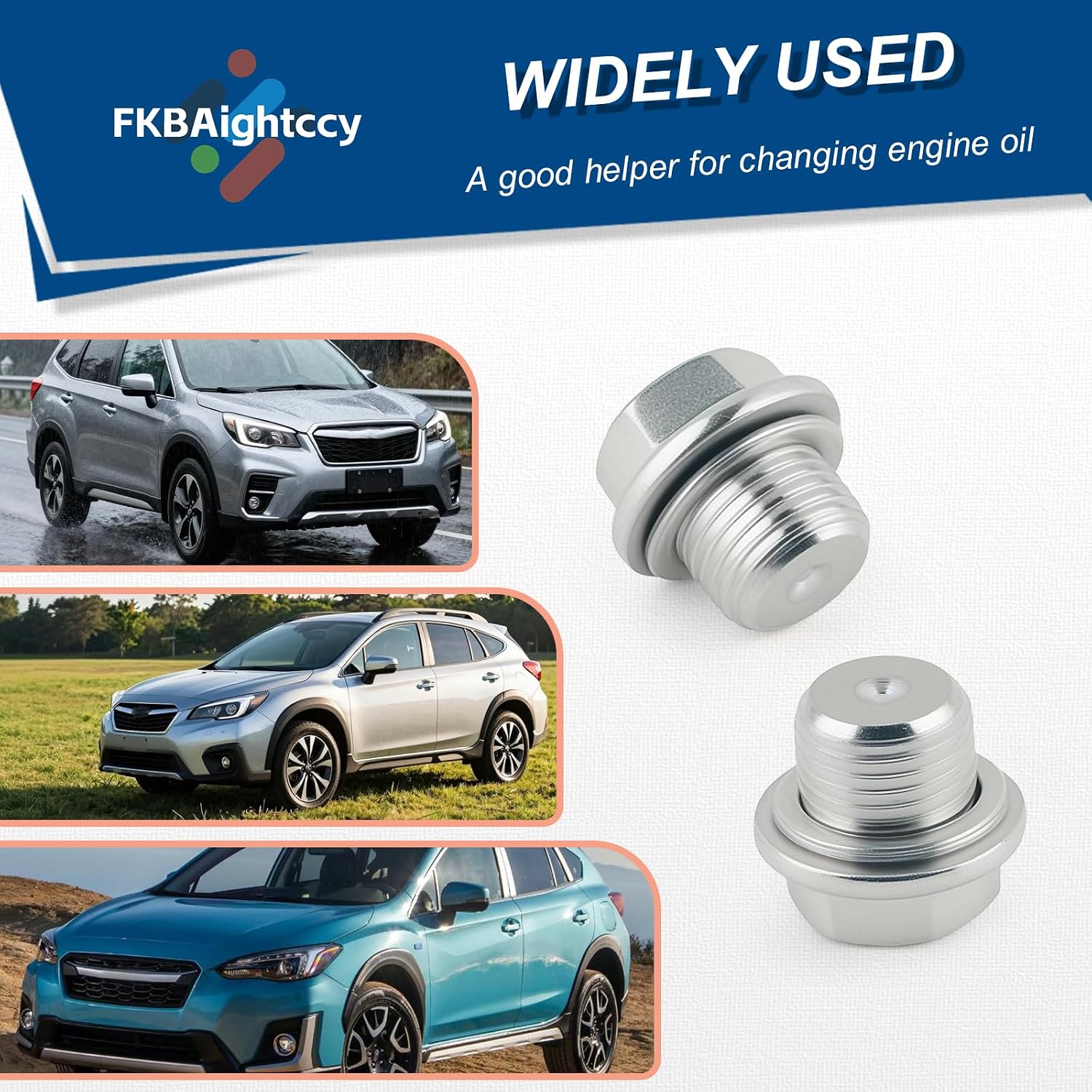 2PCS Oil Drain Plug 32195AA021 for Subaru with Washer Gasket 803916010 Oil Drain Plug Replacement for Subaru 2017-2025 Forester, 2016-2025 Crosstrek, 2019-2025 Ascent