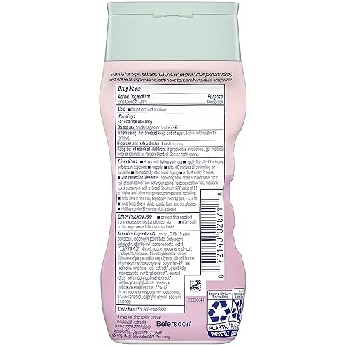 Miniatura 3 de Coppertone Pure and Simple Sunscreen SPF 50 Loción con mineral de óxido de zinc para bebés, sin desgarros, resistente al agua, amplio espectro,