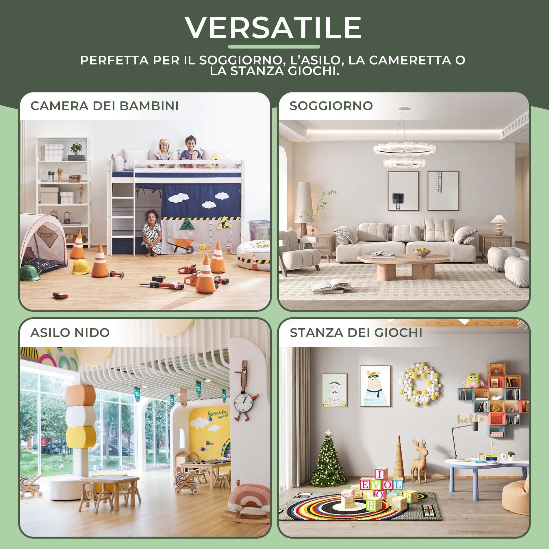 Rebecca Mobili Scrivania per Bambini, Tavolino Montessoriano, Bianco Marrone, MDF Pino, con Vano, Bordi Arrotondati - Misure HxLxP: 70 x 90 x 50 cm - Art. RE7134