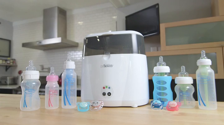 dr brown's deluxe bottle sterilizer gray