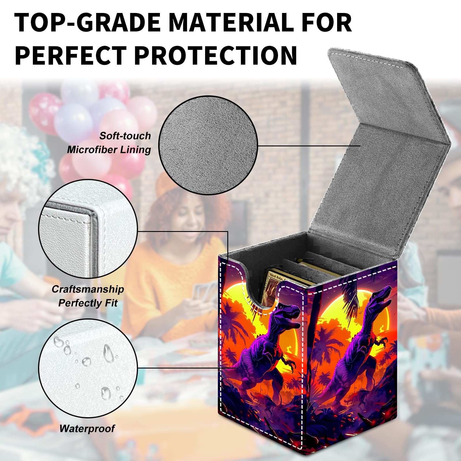 mtg card material Amazon.com: AIRWEE Card Deck Box for MTG Trading Cards, Magic Card Box Can  Hold 110+ Single Sleeved Cards, Waterproof PU Leather Material, Strong  Magnetic Buckle Card Set Box Suitable for TCG CCG,