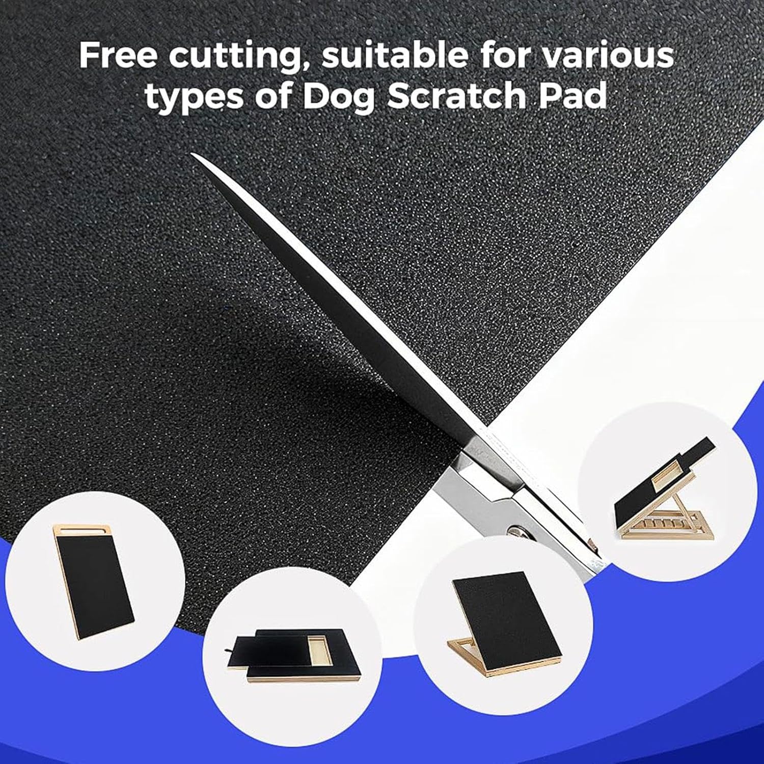Dog Nail Scratch Board with Treat Box,35x25cm Dog Nail File Treat Board with 2 Spare Sandpaper,Pull-Out Pet N Ail Grinder Wooden Scratcher, Na Il Trimming B Oard Protects Furniture & Floors