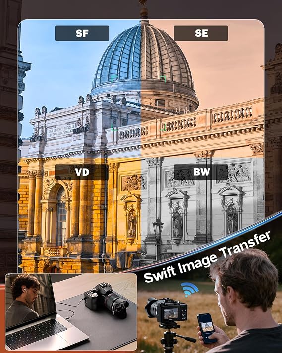 NBD 8K 64MP Digital Cameras for Photography, 16X Optical Zoom,Dual-Lens