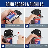 Vista 6 de WORKPRO - Cuchillas para cuchillo utilitario, acero SK5, paquete de 100 con dispensador