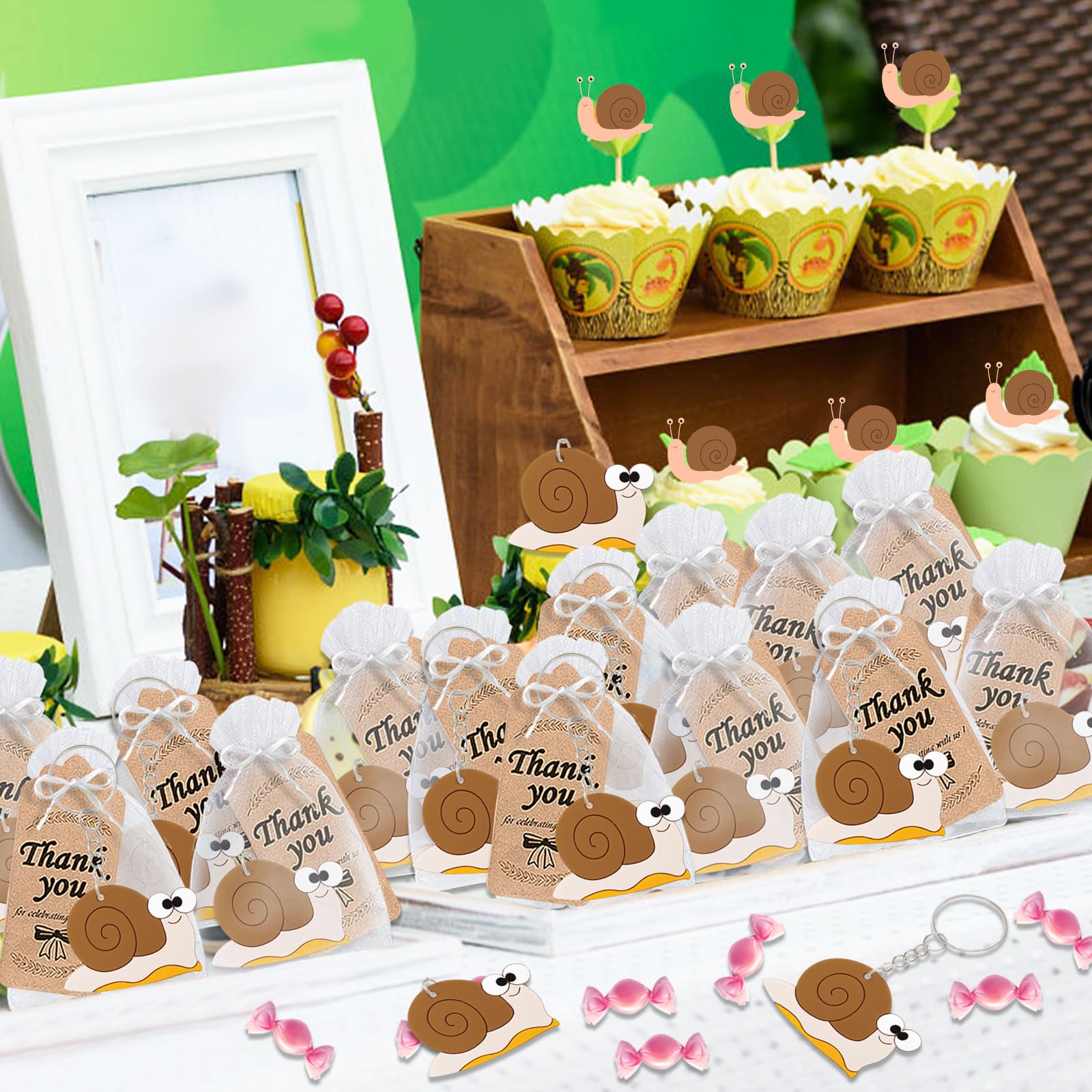 CiciBear 24 Stück Raupen-Schlüsselanhänger - Süße Party-Mitgebsel Für Kindergeburtstage & Goodie Bags