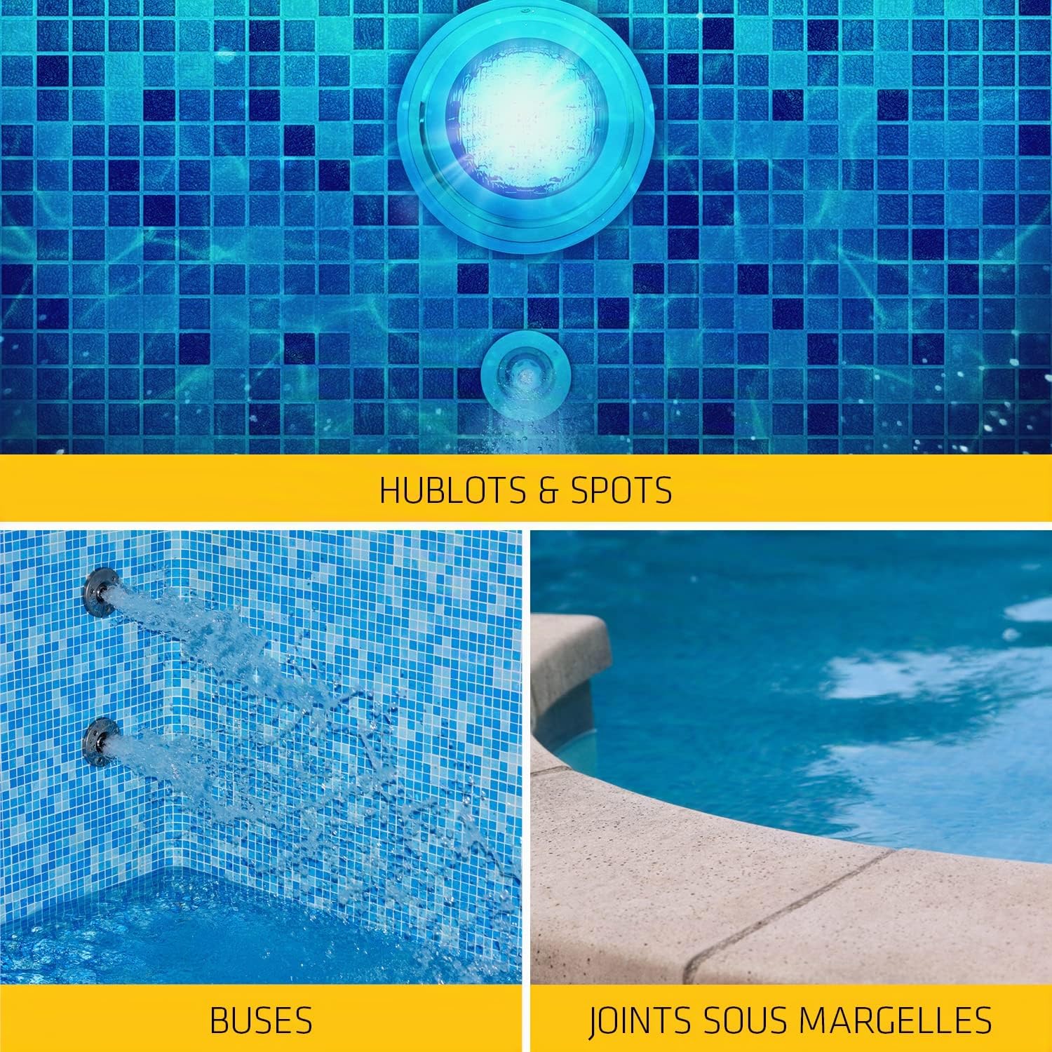 SIKA - Silicone Piscine et Bassin - SikaSeal-163 - Transparent - 12x300ml | Joints de piscines et zones immergées - Résistant au Chlore