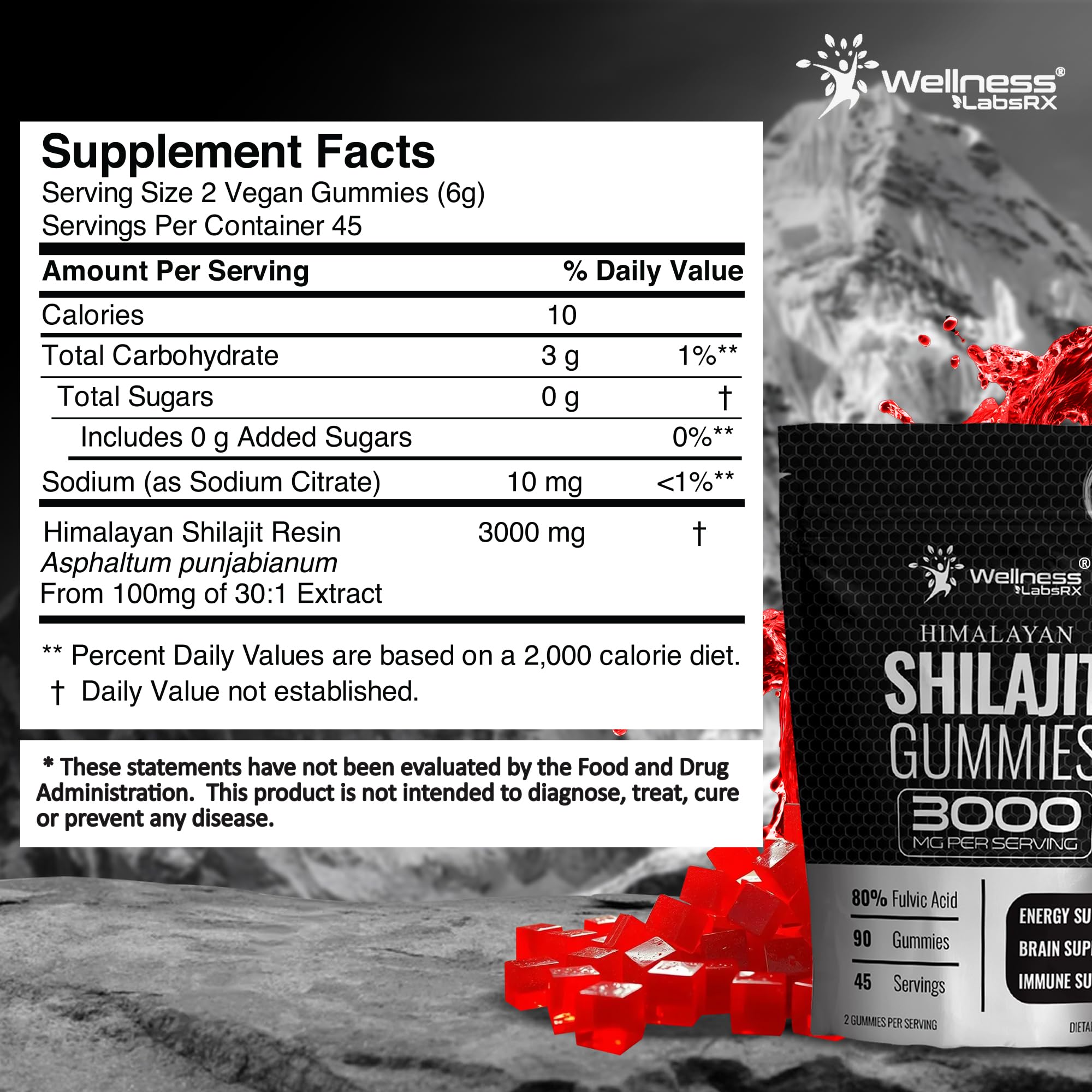Himalayan Shilajit Gummies 3000mg for Men and Women, 90 Count — Amazon image 3