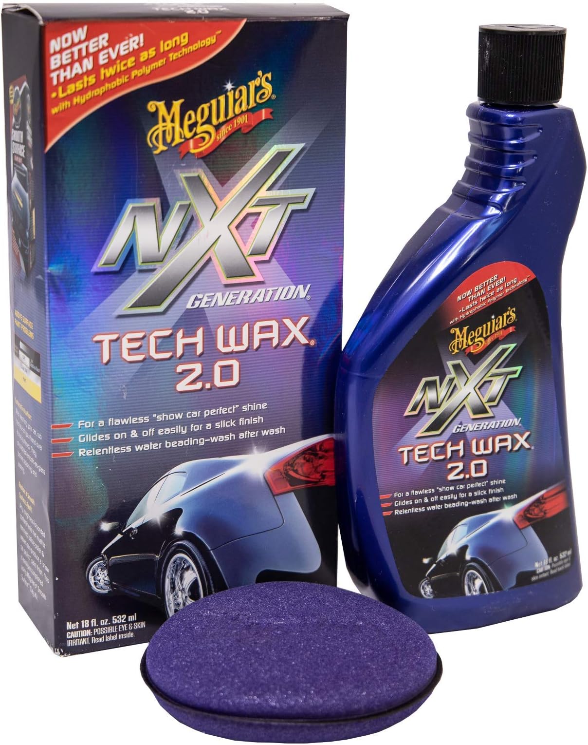Meguiar's G12718EU NXT Generation Tech Wax 2.0 Synthetic Liquid Car Wax 532ml