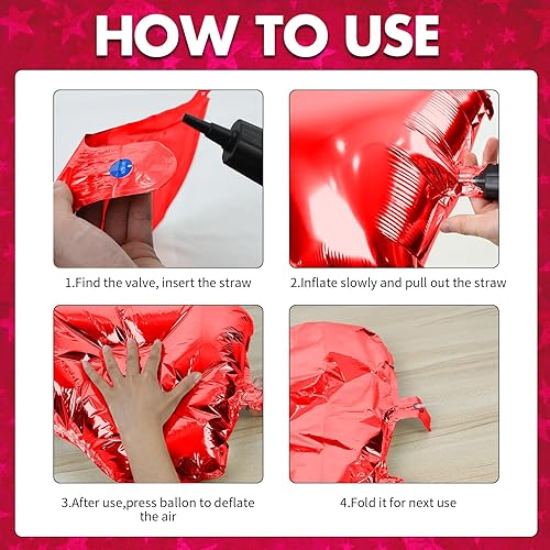 Miniatura 10 de FEYG Globos de estrella negra, 10 unidades, 18 pulgadas, papel de aluminio, autosellado, para helio, decoraciones de fiesta, aniversario,