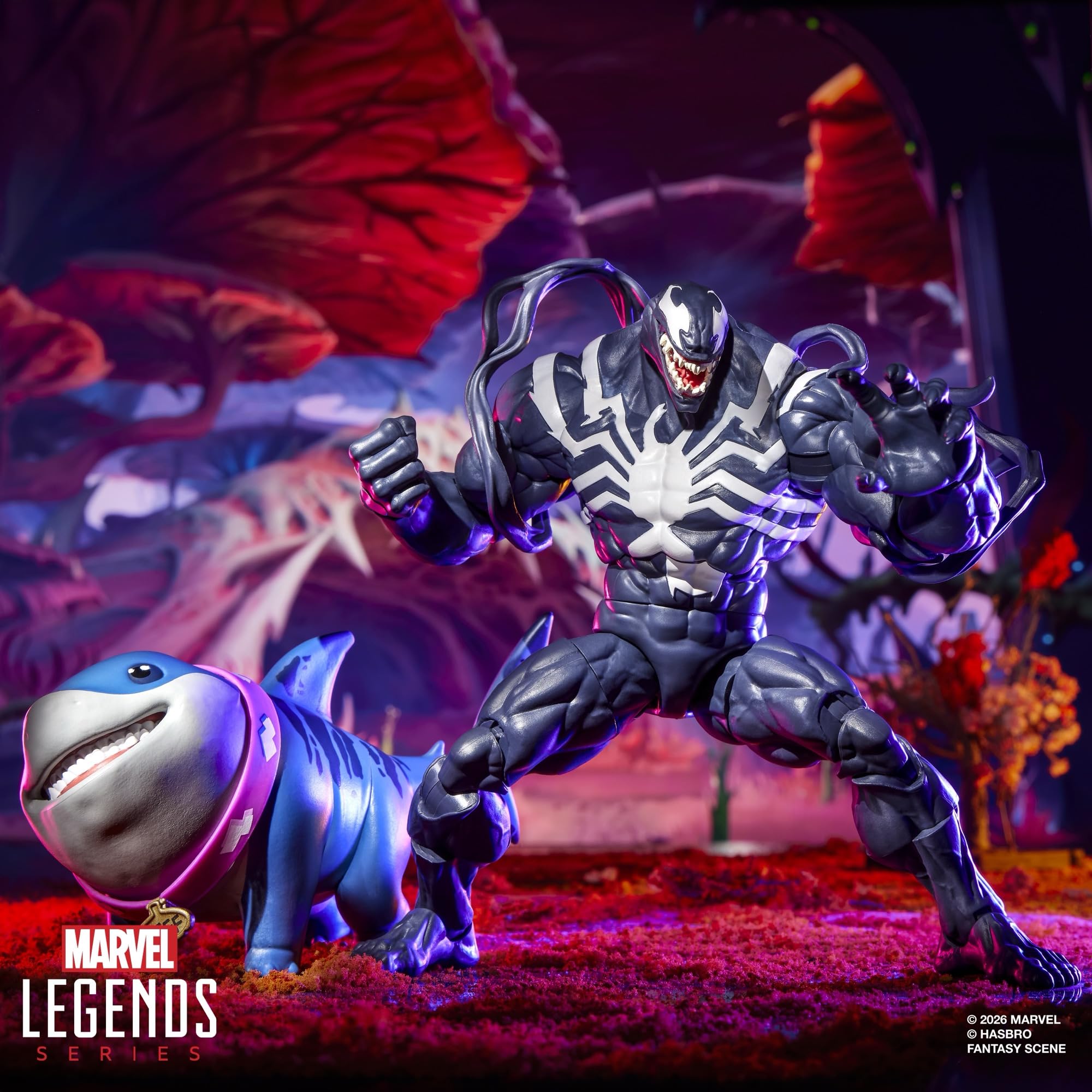Marvel Legends Series Marvel Rivals Venom & Jeff the Land Shark, vom Videospiel inspirierte Action-Figuren (15 cm) zum Sammeln