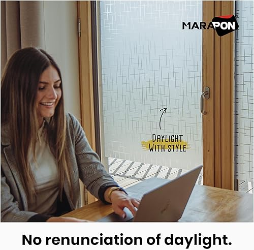 Miniatura 3 de MARAPON Película de privacidad para ventana con patrón de estrellas 29.5 x 78.7 pulgadas incluye libro electrónico con consejos profesionales,