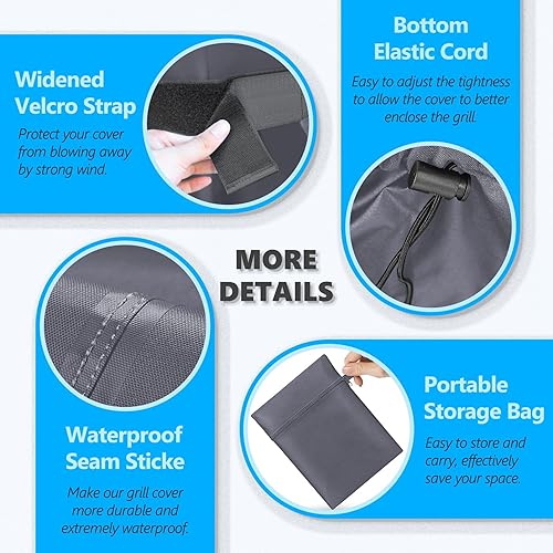 Miniatura 4 de Kettle Grill Cover 22 Inch - Superior Charcoal Grill Cover for Weber Kettle Grill - 600D Outdoor BBQ Cover for Weber 22 Inch Original Kettle Grill,