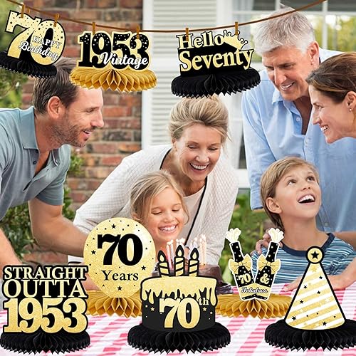 Miniatura 7 de Straight Outta 1953 Happy 70th Birthday - Centros de mesa de panal vintage 1953 70 y fabuloso, fabricado en 1953 70 años a la perfección,