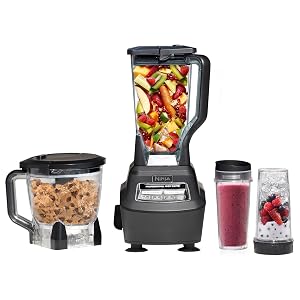 Ninja Mega Kitchen System 1500W 72 oz Full-Size Blender 8-Cup Food Processor with 2 16 oz To-Go Cups