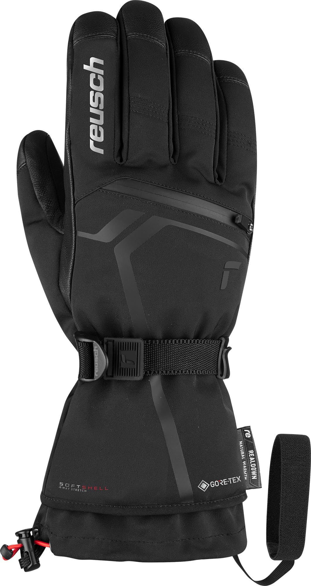 Reusch Down Spirit Gore-TEX bardzo ciepłe, wodoodporne, wiatroszczelne i oddychające rękawiczki zimowe, uniseks, rękawiczki na palec, rękawice śniegowe, rękawice narciarskie, dla mężczyzn i kobiet
