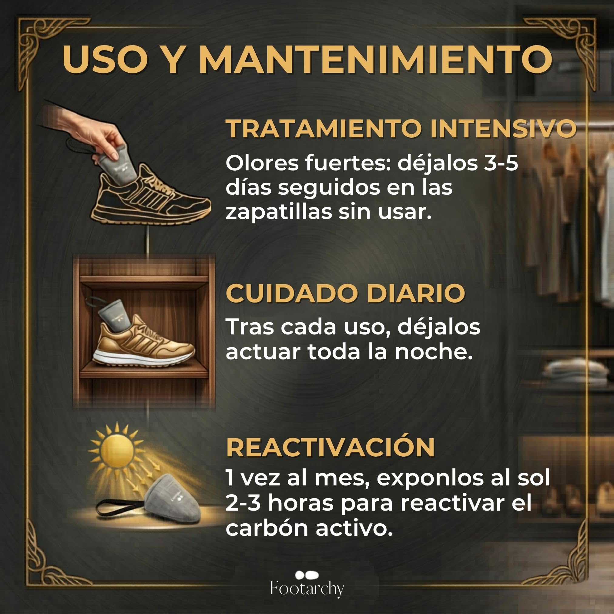 Absorbe Olores para Zapatos Menta (4x80g) – Saquitos de Carbón Activado Reutilizables 12 Meses – Antihumedad Zapatillas y Calzado Deportivo