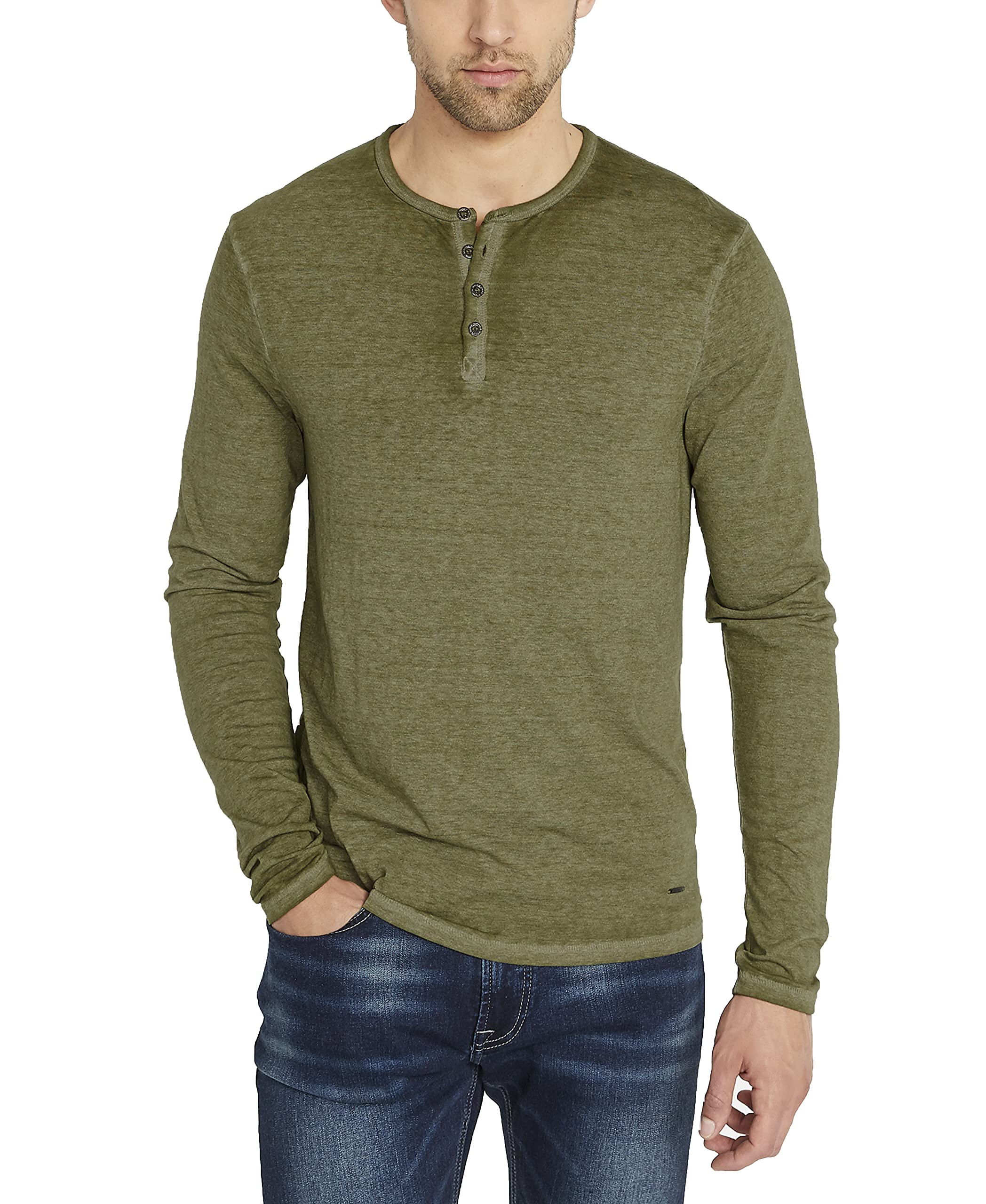 Men's Long Sleeve Henley