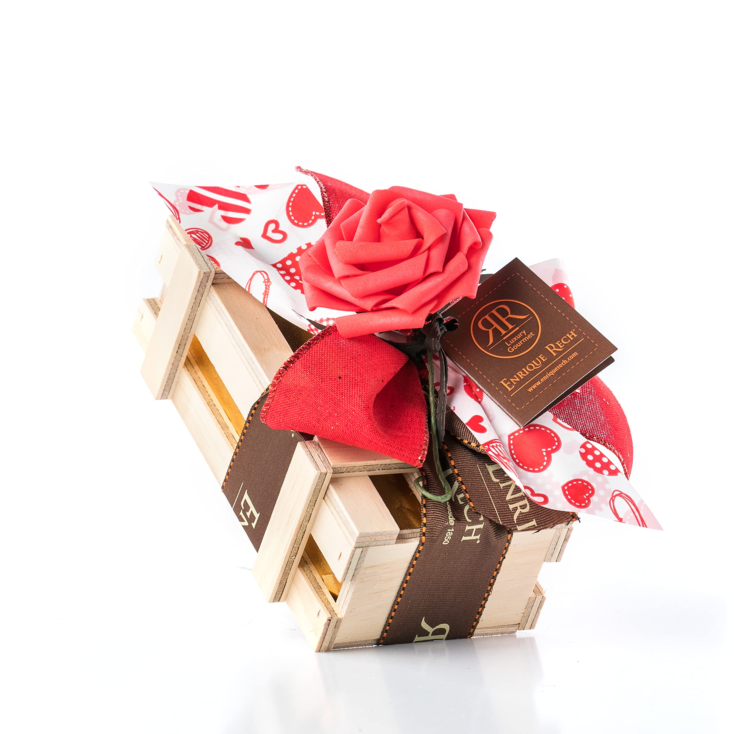 Pack de Bombones Enrique Rech - Regalos Originales con Dulces y Chocolates - Caja de Dulces para San Valentin, Cumpleaños, Dia del Padre o la Madre, Enamorados - Cesta Regalo para Mujer (250g)