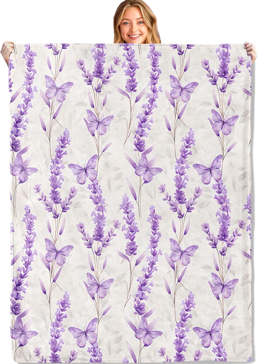 Moon Moth Throw Blanket - 60x80in,Ultra Soft, Cozy Lightweight Flannel,Mystical Night Garden Botanical and Celestial Blankets - Gifts for Women,for Couch Office Travel,Home Living Room Decor