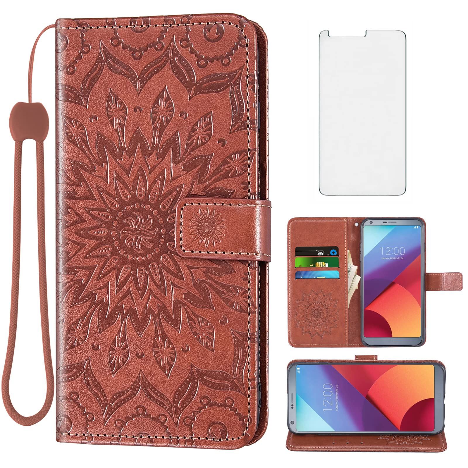 Carcasa flip para celular Asuwish billetera con tapa protectora antichoque elegante 8