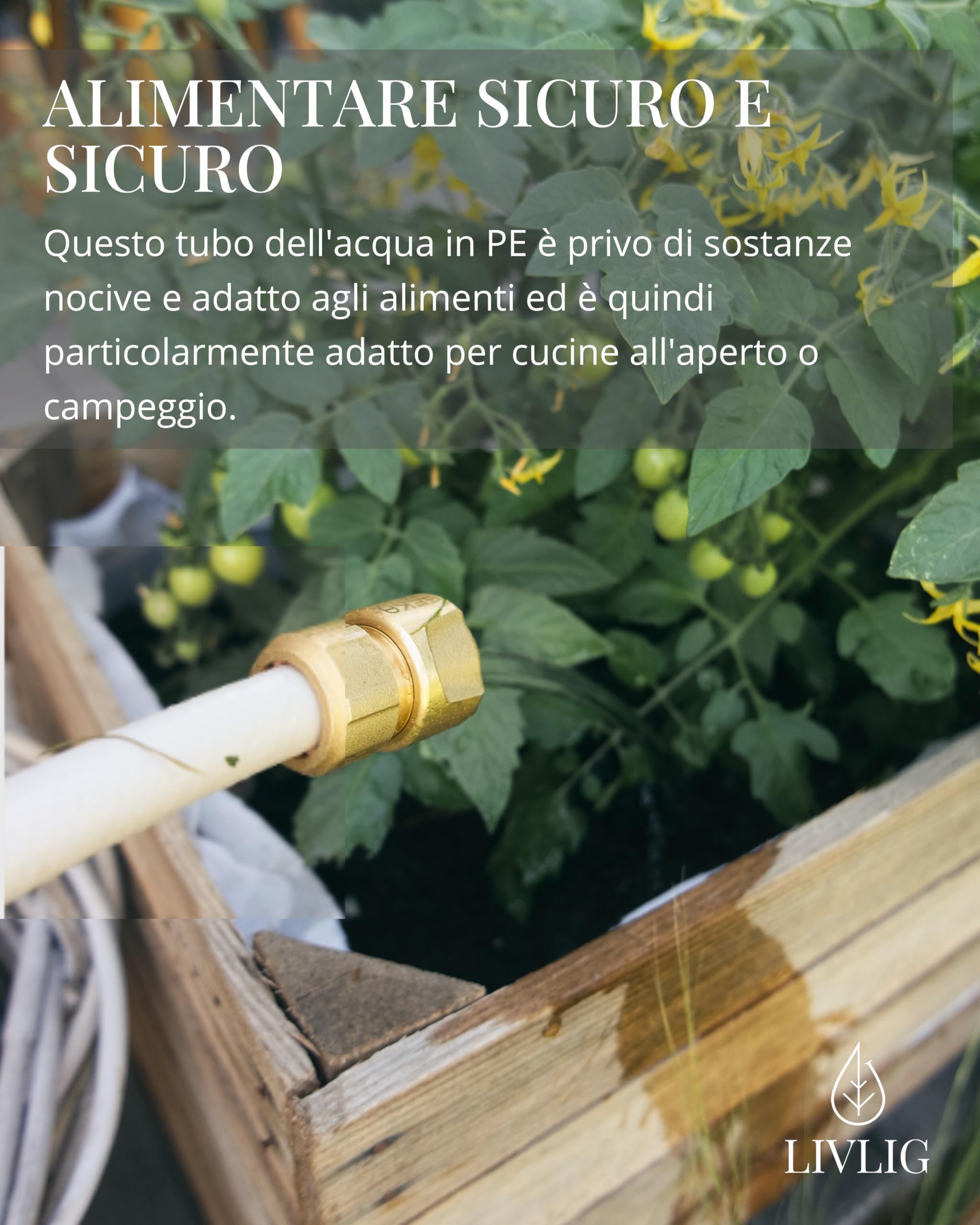 LIVLIG Tubo per Acqua Potabile 10 m 1/2 Pollice, Tubo per Acqua Dolce per Campeggio, Cucina Esterna o riempimento Piscina, Tubo per Uso in Aree con Acqua Potabile, Antracite
