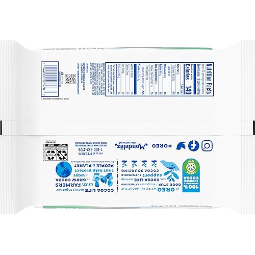 Miniatura 6 de OREO Galletas de sándwich de chocolate con crema de menta sin gluten, galletas sin gluten, 12 paquetes de 12.47 onzas