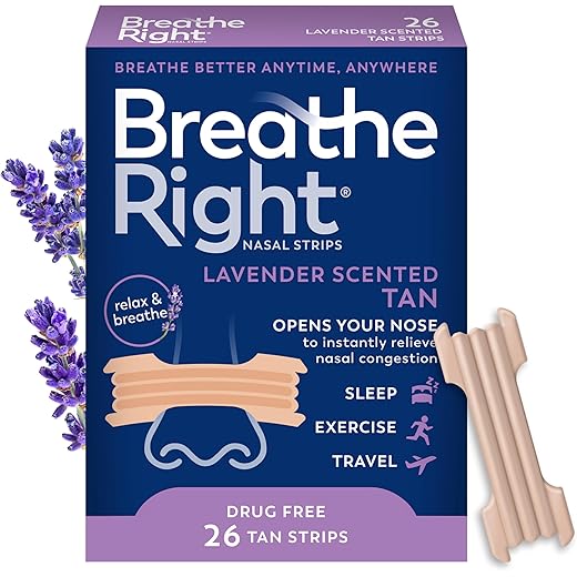 Breathe Right Nasal Strips Lavender 26 Count
