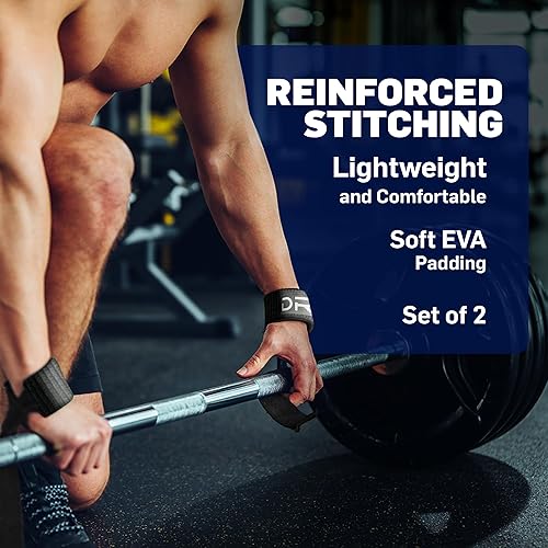 Miniatura 5 de Muñequeras de levantamiento para levantamiento de pesas, culturismo, levantamiento de potencia, peso muerto, correas de levantamiento de pesas para