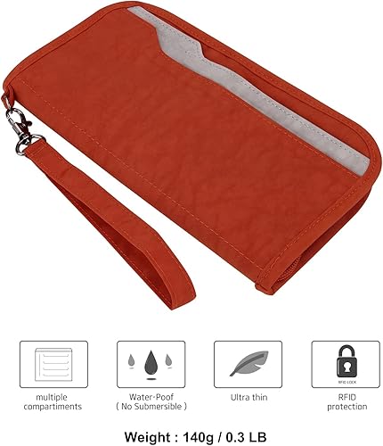 Miniatura 7 de ZOPPEN Soporte para pasaporte familiar RFID para pasaporte, soporte para pasaporte mujereshombres, cartera de viaje, organizador de documentos